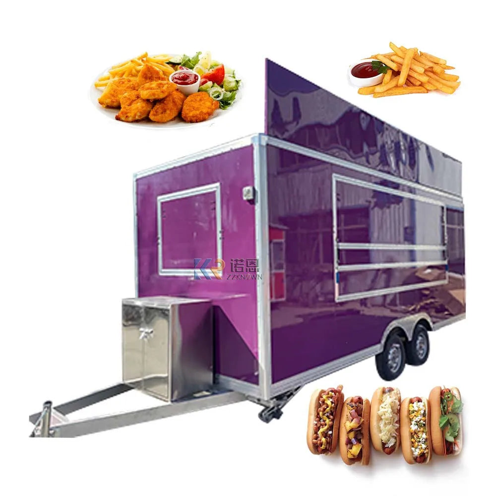 2023 Food Trucks With Custom Graphics Truck Equipment Kitchen Delivery Carts Hotdog Cart