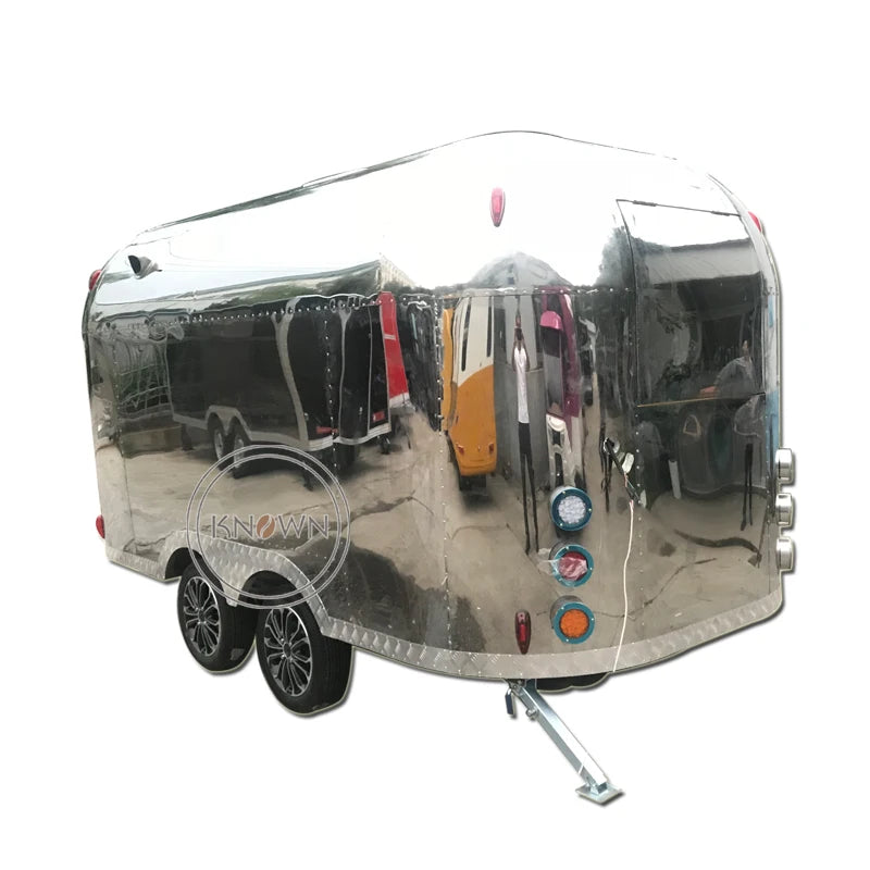 OEM Airstream Food Trailer Street Food Truck Snack Breakfast Vending Kiosk Mobile Coffee Catering Van Cart