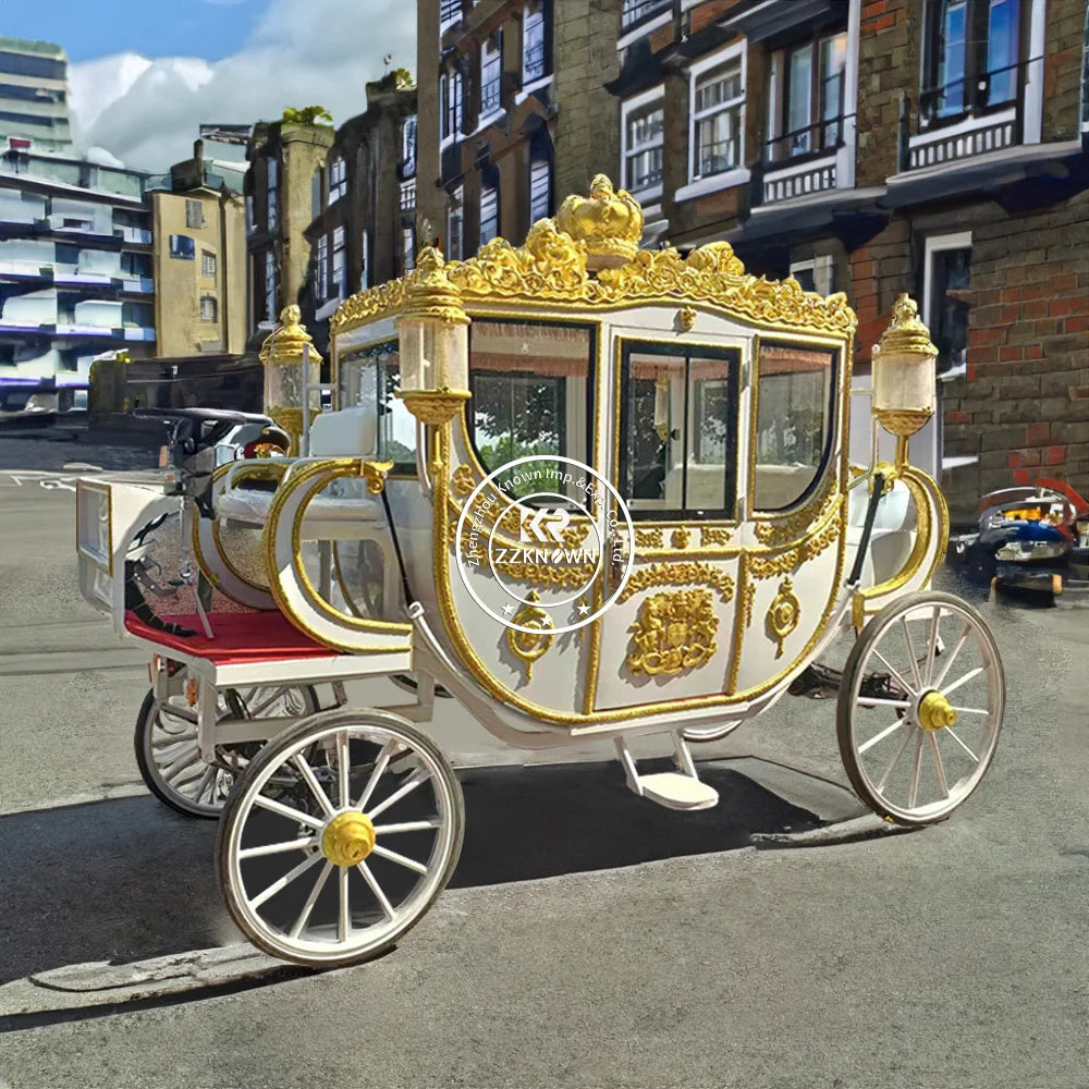 OEM Electric Pumpkin Wedding Carriage horse Carriage With Beautiful Lights Royal Carriage Manufacturers