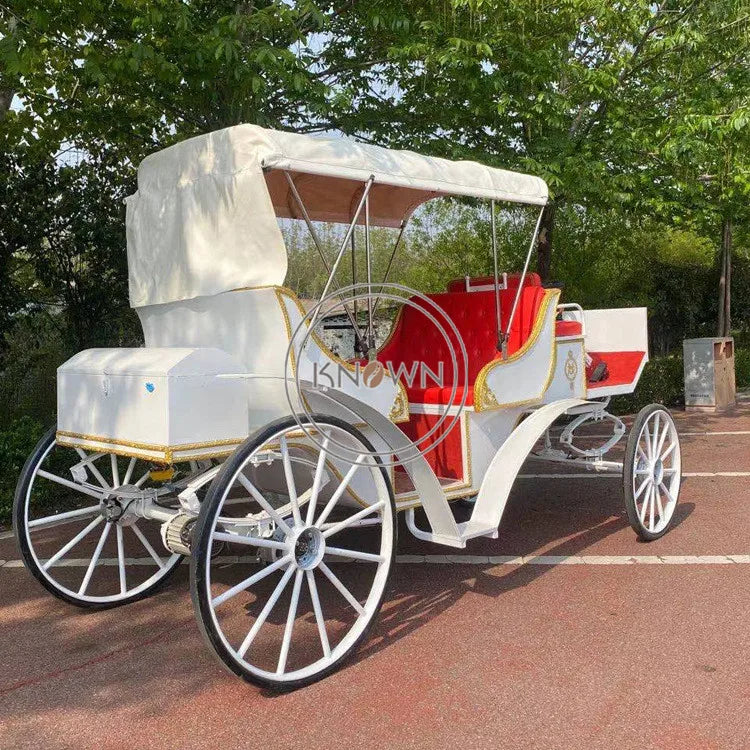 Remolque de lujo para carruajes tirados por caballos para bodas, estilo británico, eléctrico, para el lugar de celebración de bodas