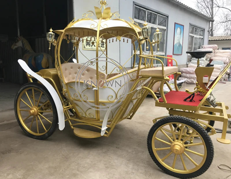 OEM Customized Royal Electric Life Size Horse Carriage for Sale Pumpkin Mini Cinderella Horse Carriage Trailer Princess