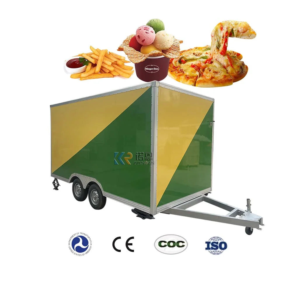 Mobile Food Truck with CE VIN DOT Dining Car Food Trailer For Europe Vendors Hotdog Food Cart