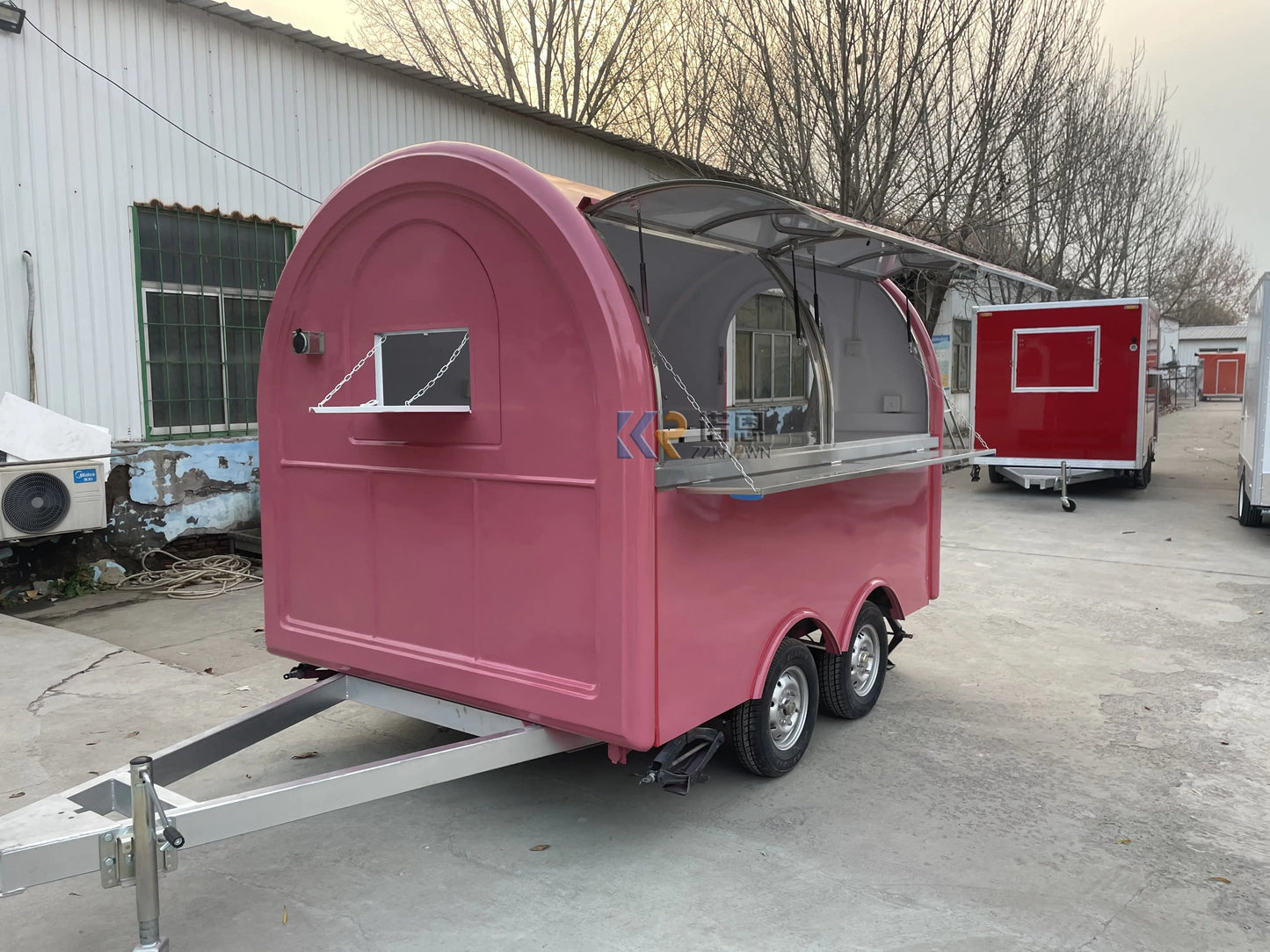 Camión de comida y helados Airstream para la venta en EE. UU., remolque de comida rápida para barbacoa y cocina móvil de catering comercial de Custom Street