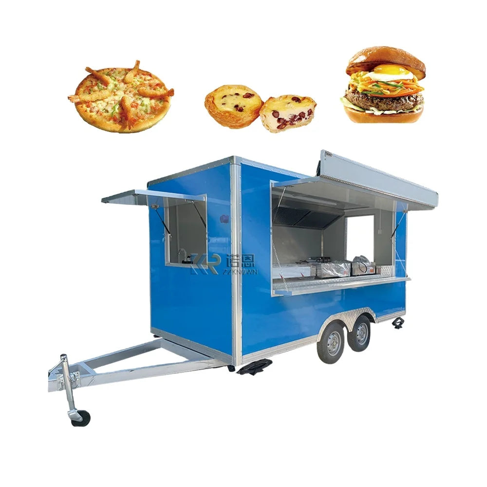 2023  Mobile Concession Catering Food Trailer Customize Square Coffee Food Trailer Food Truck with Full Kitchen