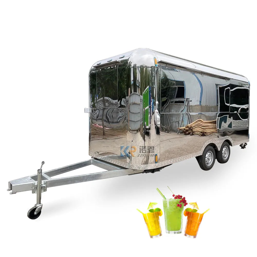 Food Truck New Arrival Outdoor Kitchen Fast Food Trailer With Cooking Equipment China Factory Mobile Food Cart For Sale Europe