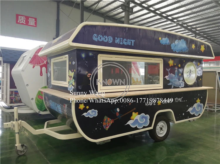 OEM Popular Designed Mobile hot dog cart , popcorn vending food truck, coffee bar food concession trailer