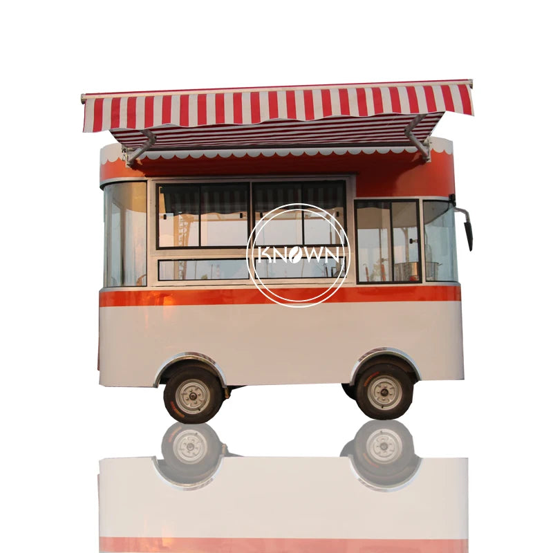 OEM The Best Selling Street Electric Food Cart Snack Ice Cream Trucks Hot Dog Vans with Kitchen Equipment and Awning