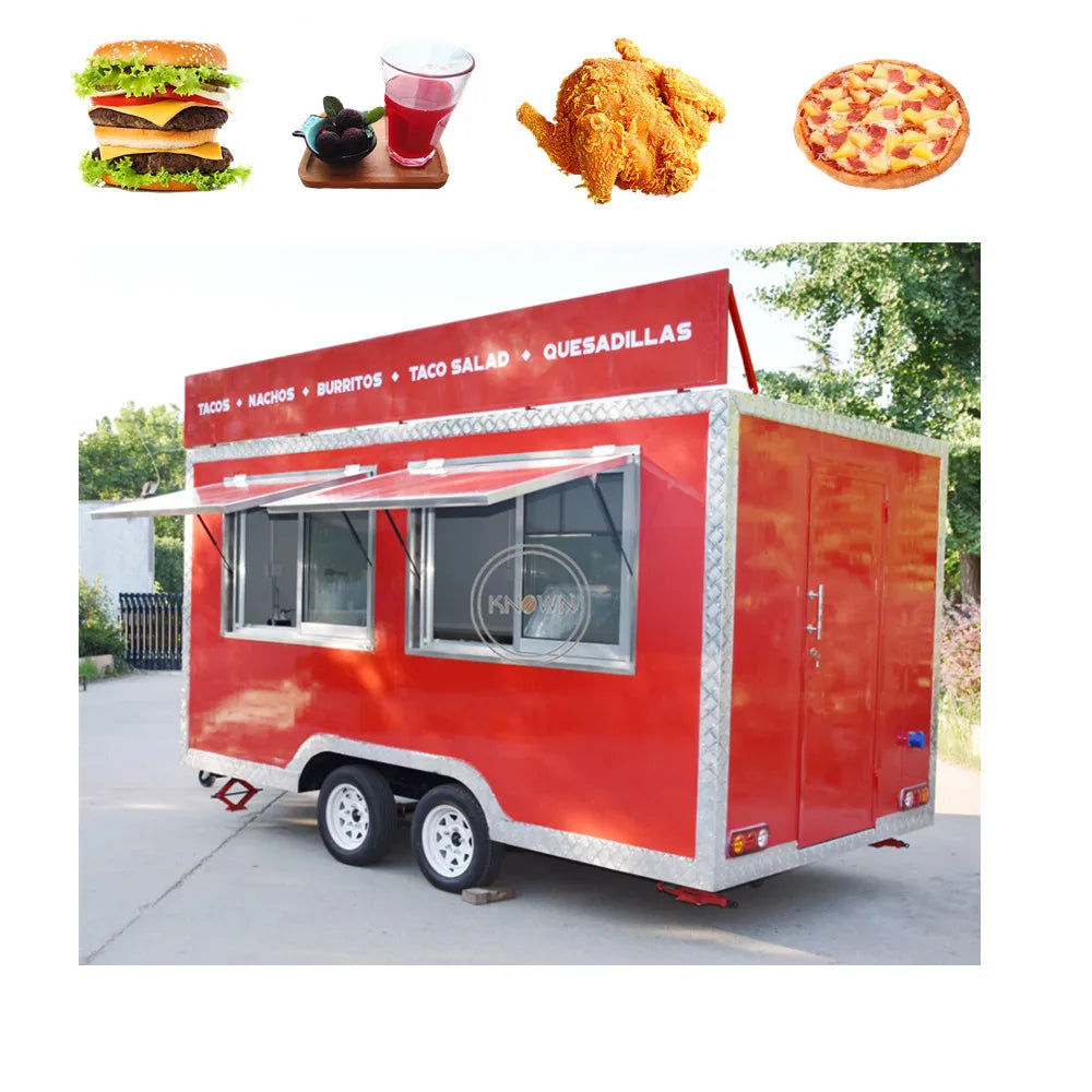 USA Standard Food Trailer with DOT CE Mobile Ice Cream Vending Kiosk for Sale Customized Fast Food Cart