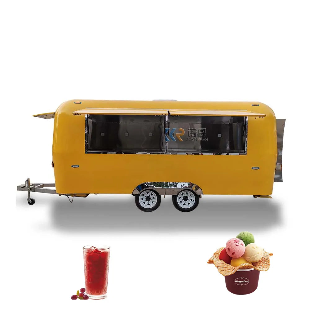 DOT CE Approved Concession Stand Food Trailer For Sale In EU Market Mobile Catering Food Cart Hot Dog Burger Trailer