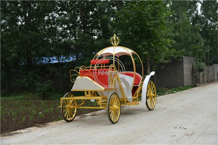 OEM Royal Cinderella Christmas Pumpkin Horse Wedding Carriage Rickshaw Europe Style