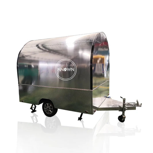 OEM Stainless Steel Food Trailer Mobile Street Kitchen Food Vending Van for Sale Breakfast Snack Cart