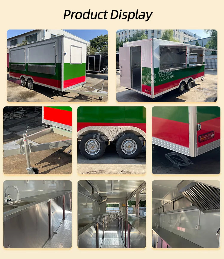 Concession Pizza Truck Fast Food Kiosk Ice Cream Beer Bar Hot Dog Food Cart Mobile Kitchen Food Trailer