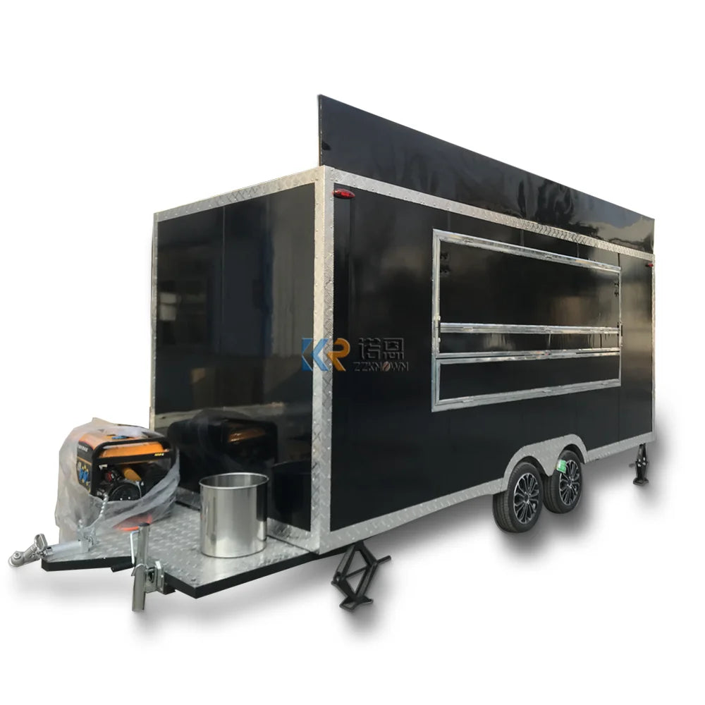 2023 New Food Trucks Used For Sale Gasoline Truck Horse Box Trailer Fully Equipped Ice Cream Coffee Fast Food Truck