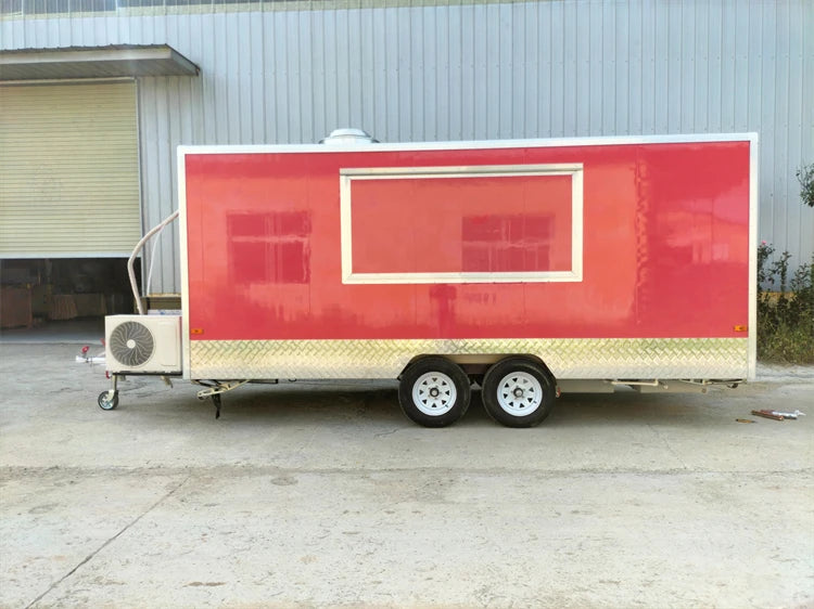 Factory Customized BBQ Food Trailer Cart Pizza Burger Trailer Para Food Truck fully Equipped