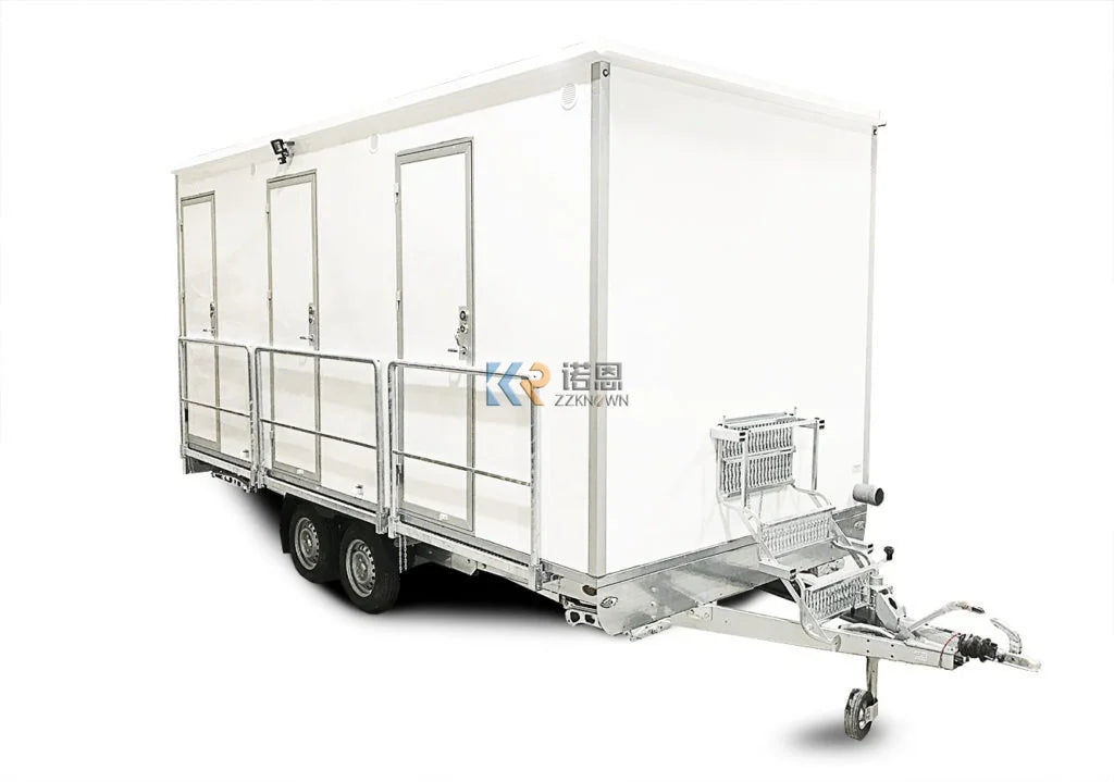 Portable Toilet Shower Combo On Trailer Customized Restroom Trailer Toilet Cabin for Sale