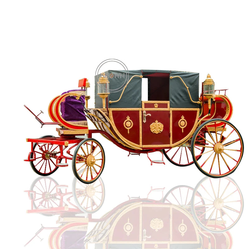 OEM Electric Horse Drawn Carriage Customized Sightseeing Cart Classical Cabriolet Horse Wagon for Sale