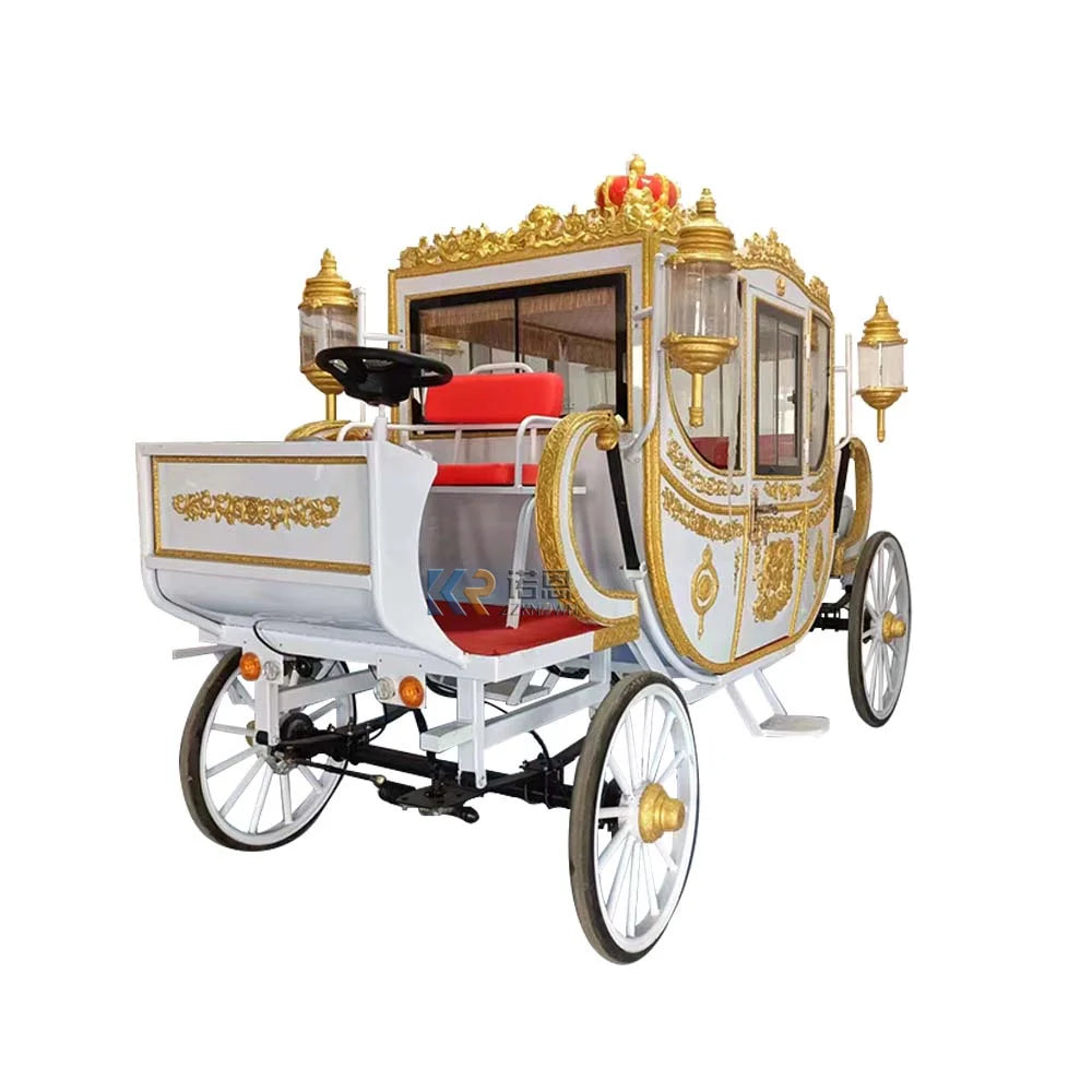 Venta de carruajes de caballos eléctricos de alta calidad para visitas turísticas y bodas Royal Horse Carriage Carts