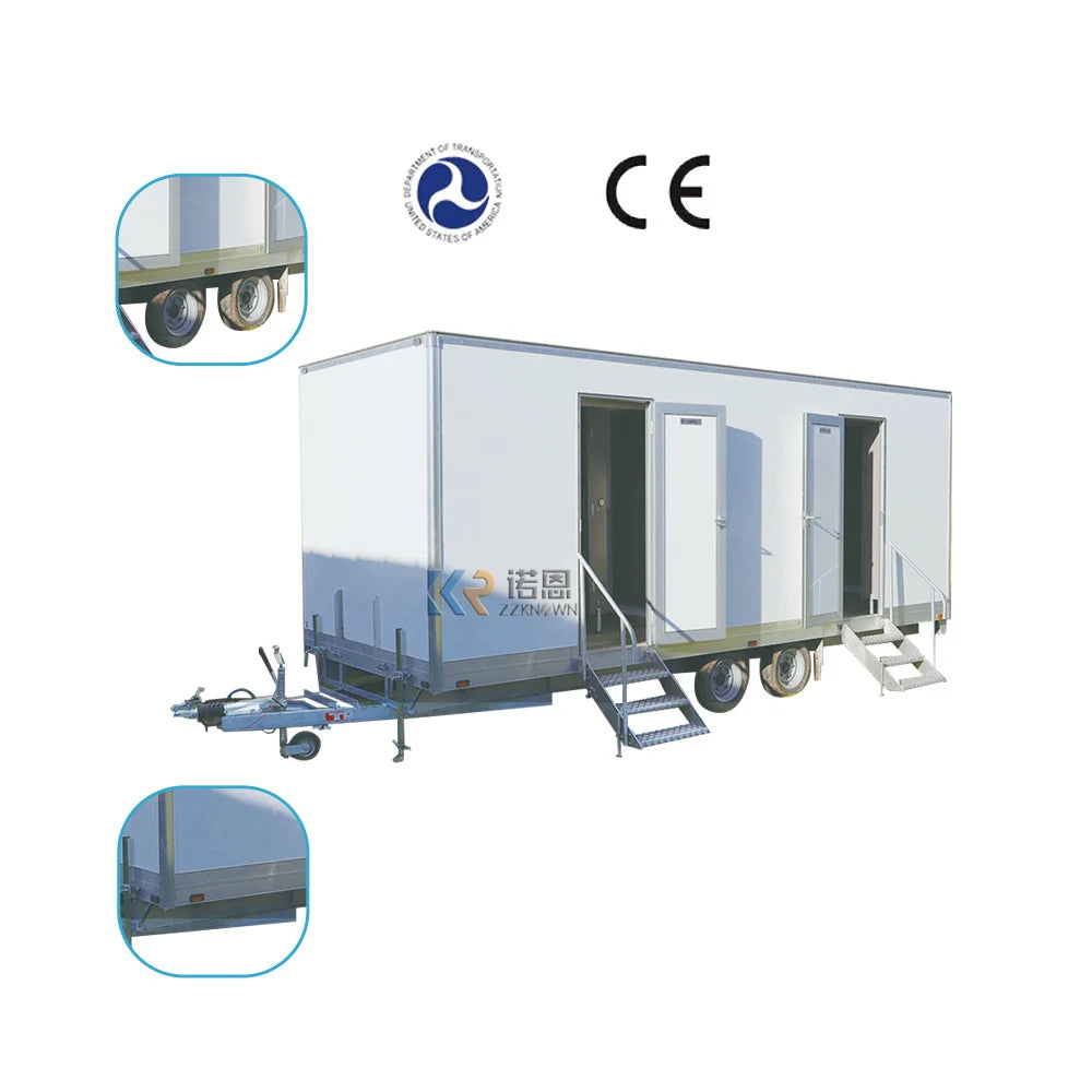 Prefab House Portable Bathroom Shower Rooms Outdoor Camping Mobile Toilet Trailer Luxury Restroom Trailer