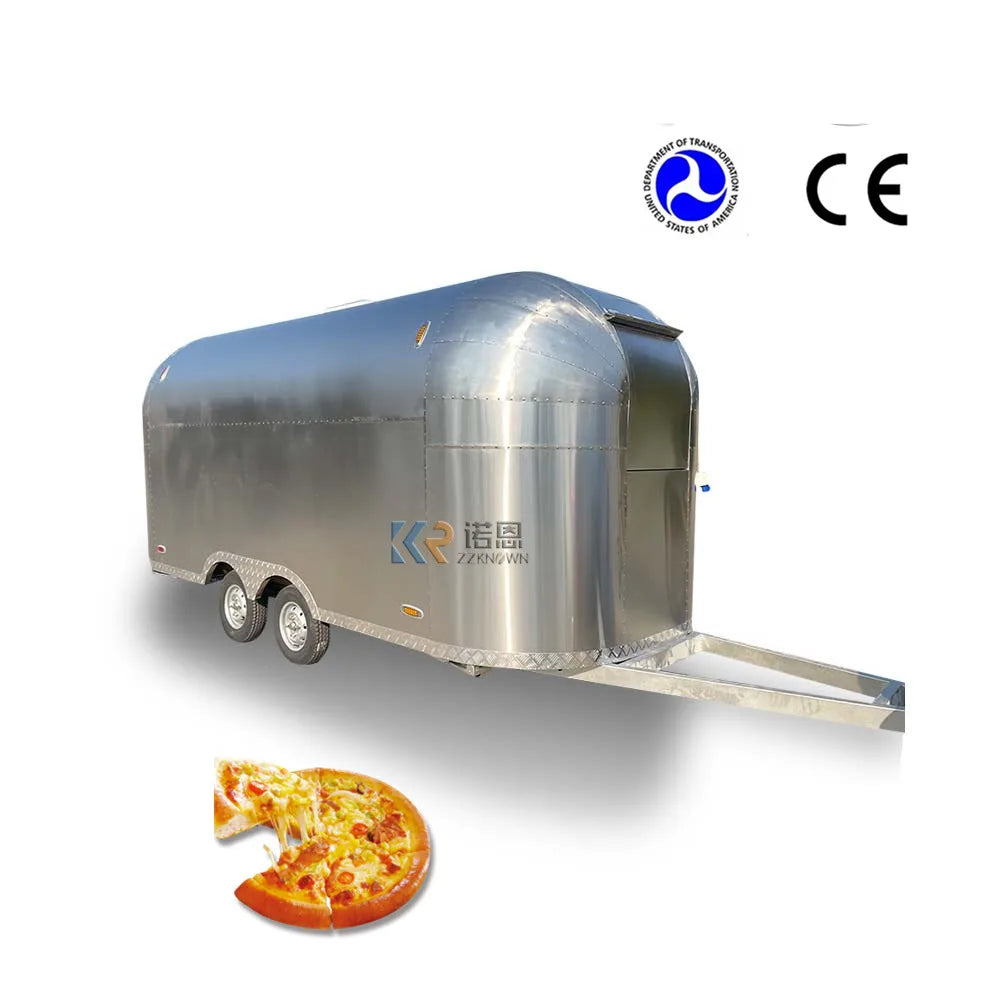 Remolque de comida Airstream con carrito DOT CE Camión de comida móvil para exteriores Camión de café móvil Carrito de venta de comida rápida