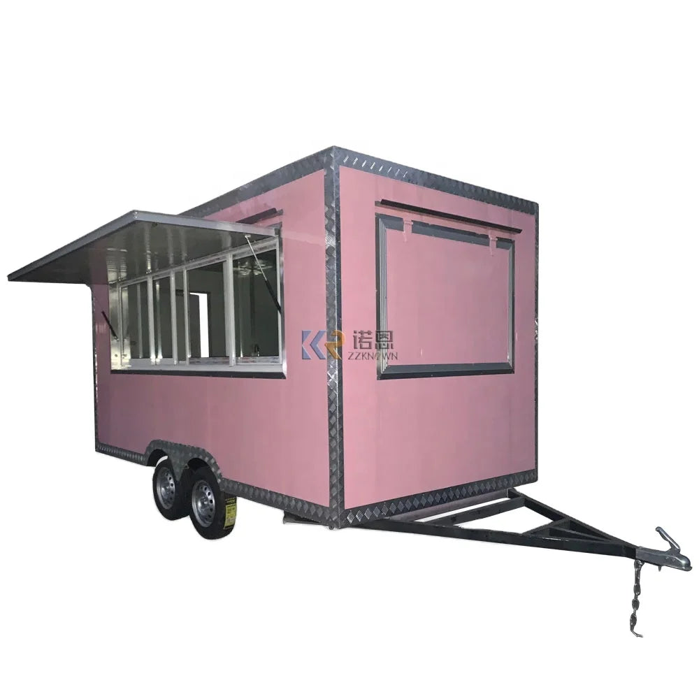 Stainless Steel Hot Dog Pizza Small Coffee Ice Cream Vending Cart Restaurant Mobile Fast Food Trailer Truck For Sale