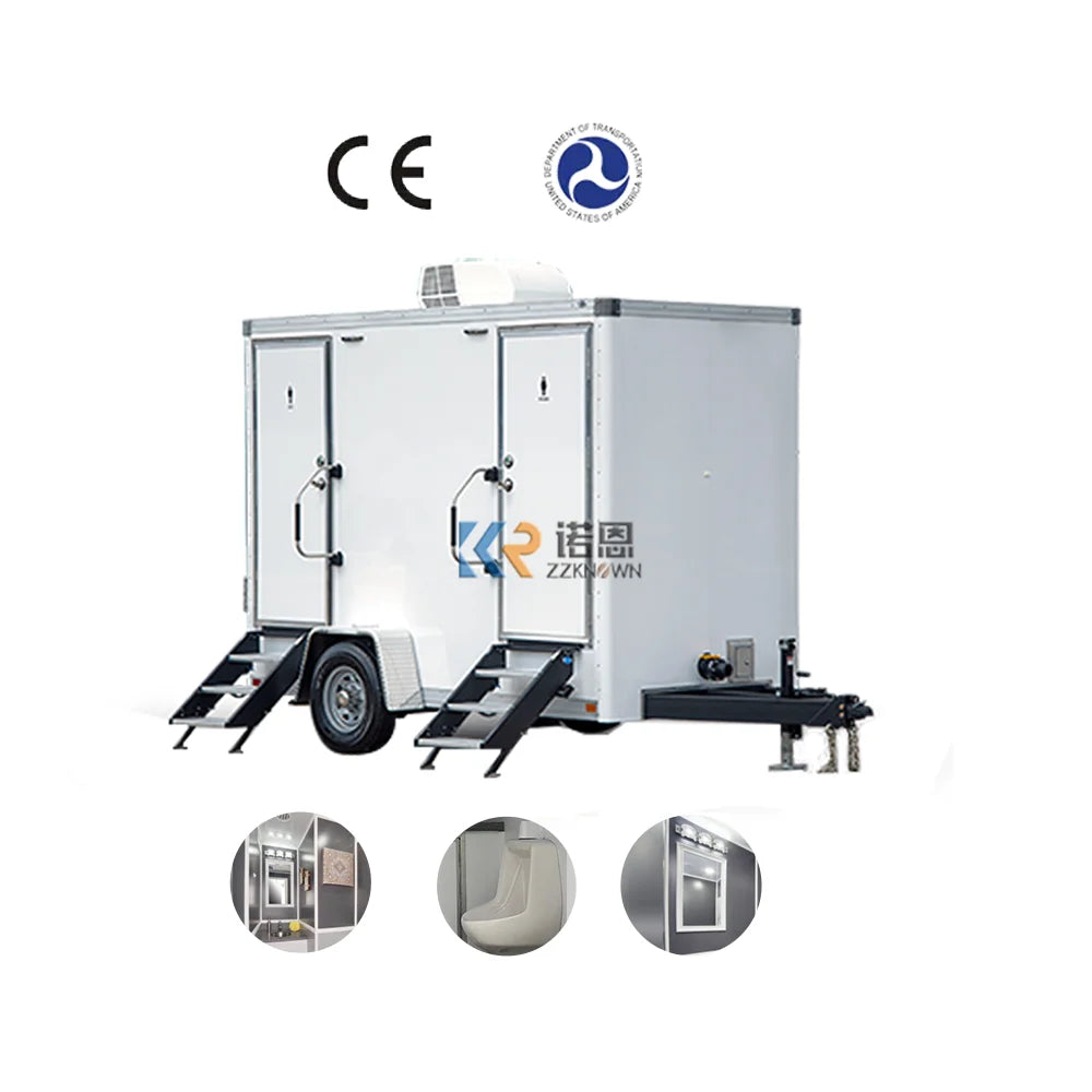 2024 Luxury Portable Bathroom Mobile Restroom Trailers Shower Custom Cheap Price Trailer Toilet Portable