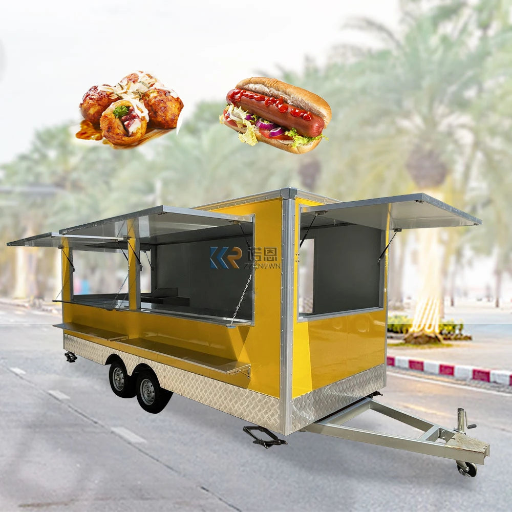 2023 Hot Selling Towable Food Trailer for Sale Factory Price China Food Carts Mobile Snack Ice Cream Fast Food Truck