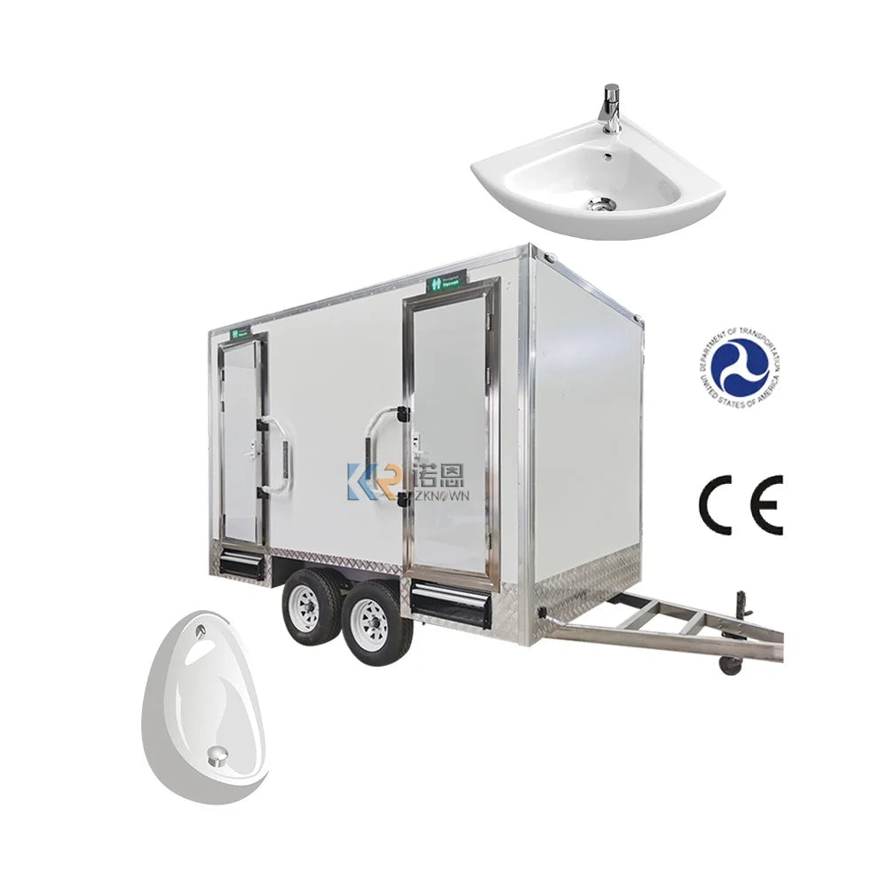 Portable Toliets China Restroom Trailers Modular Container Toilets Temporary Mobile Trailer Toilet