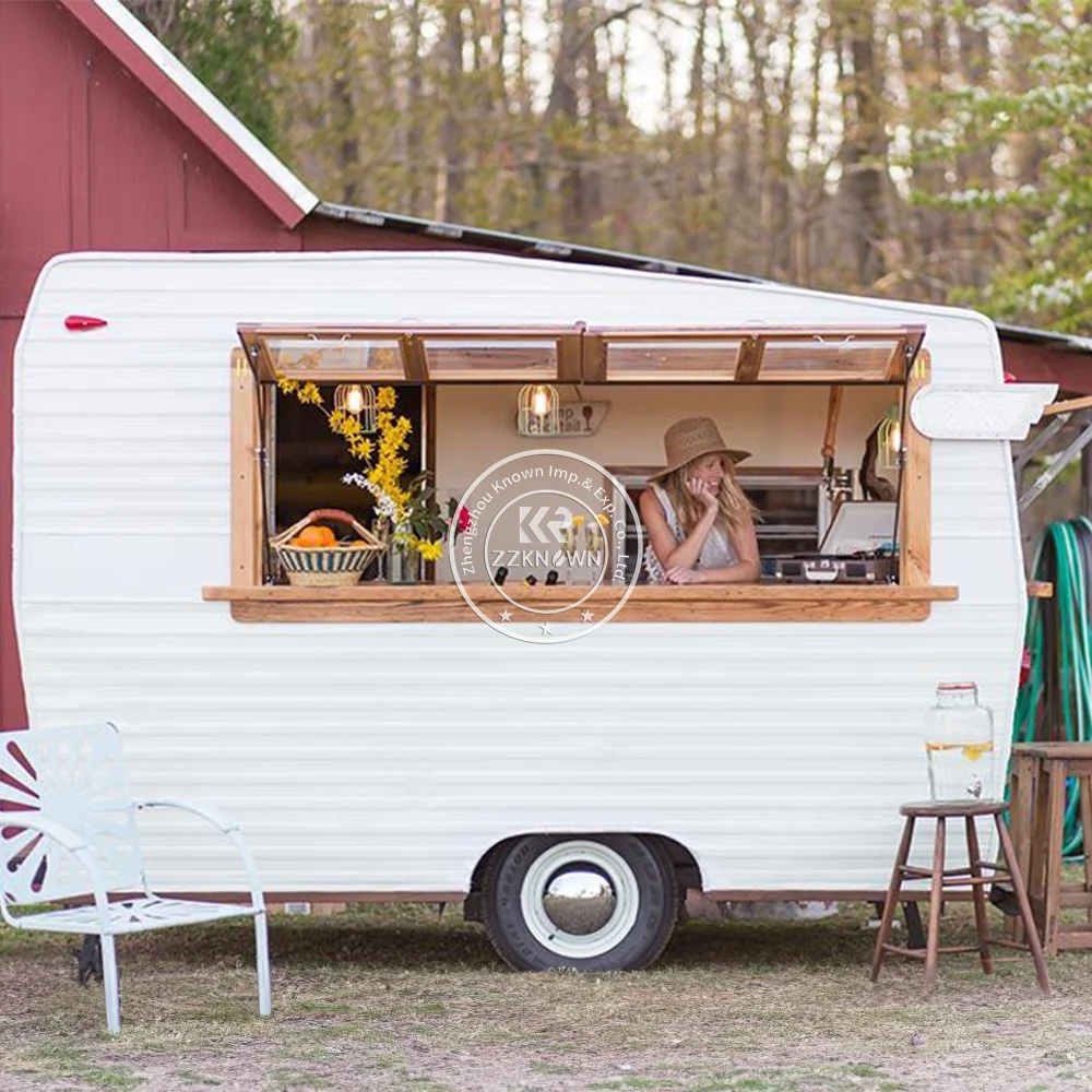 2024 Food Truck With Sign Board Food Wagon For Cupcake Business Outdoor Mobile Food Trailer for Sale