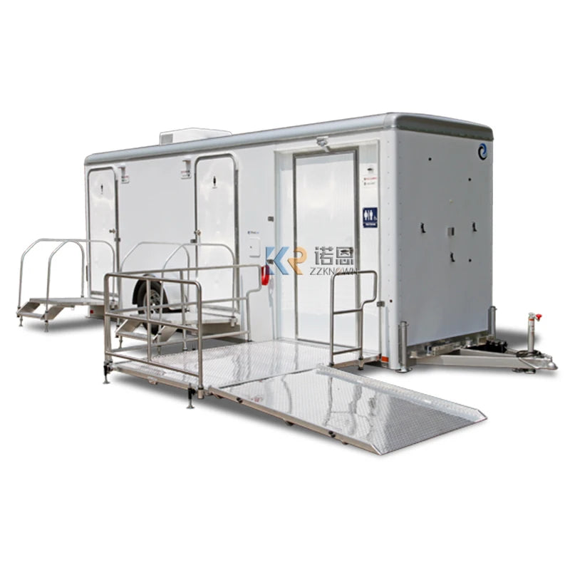 Portable Toilet Shower Combo On Trailer Customized Restroom Trailer Toilet Cabin for Sale