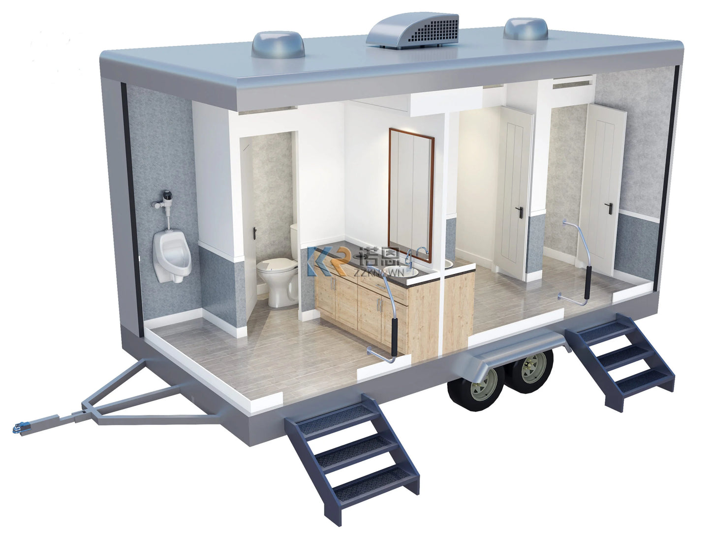 Portable Toilet Shower Combo On Trailer Customized Restroom Trailer Toilet Cabin for Sale