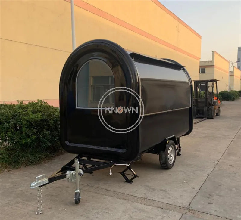 OEM 2.8M Length Mobile Food Trailer Coffee Ice Cream Cart Hot Dog Red Wine Kiosks Van Truck with Cooking Equipment for Sale