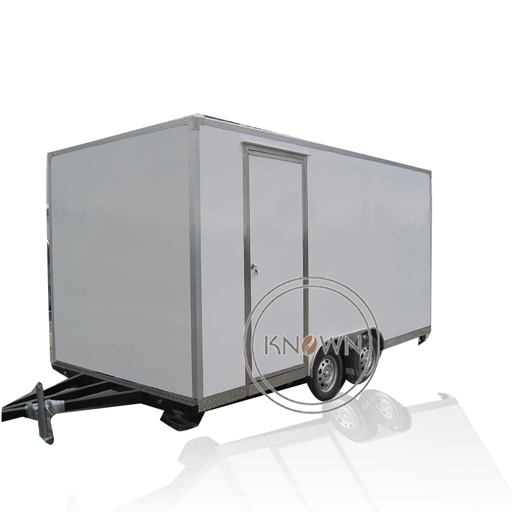 OEM USA Standard Mobile Food Car 16ft Square Concession Fast Food Trailer Trucks with Working Table