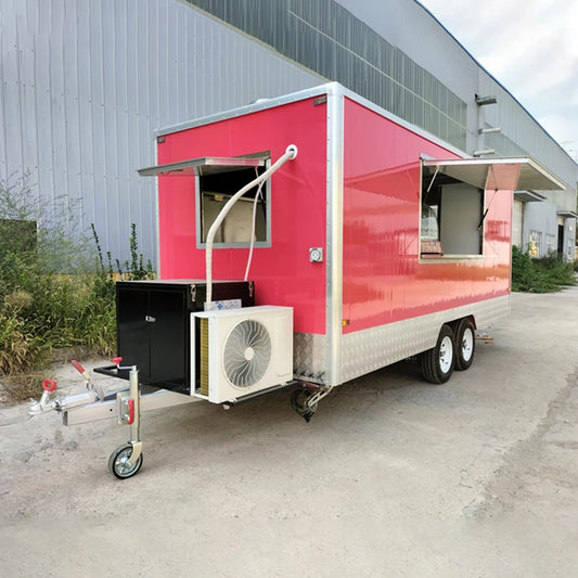 Factory Customized BBQ Food Trailer Cart Pizza Burger Trailer Para Food Truck fully Equipped