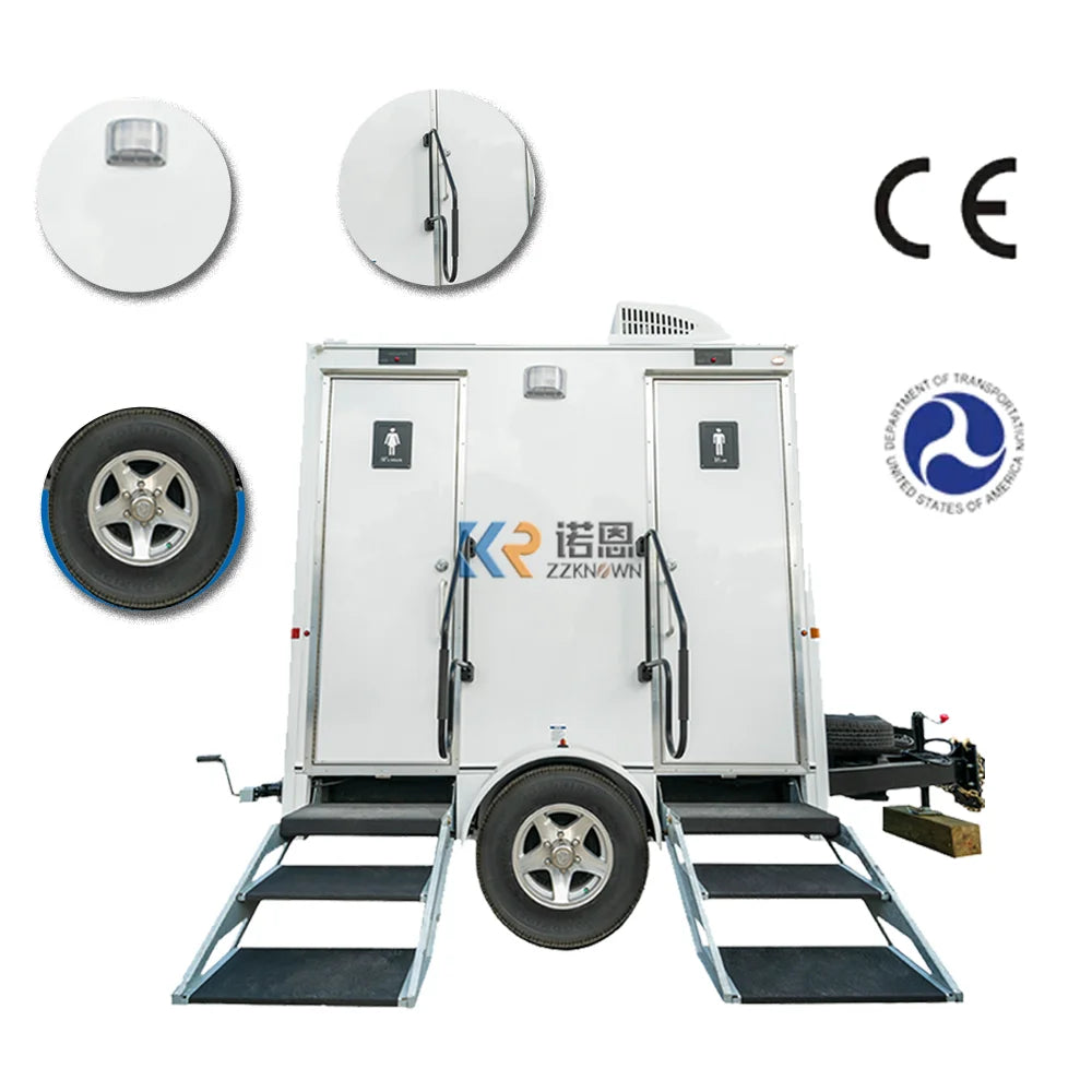 2023 New Silver Mobile Bathroom Portable Restroom Trailers Used Portable Toilets For Sale