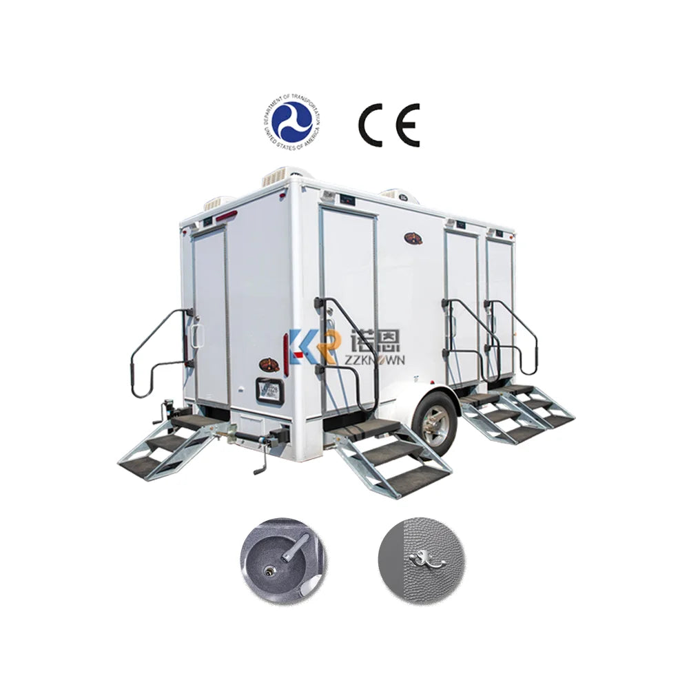 2023 Prefab Portable Mobile Toilet Camp Restroom Shower Bathroom Washroom Outdoor Public Portable Chemical Toilet Price For Sale