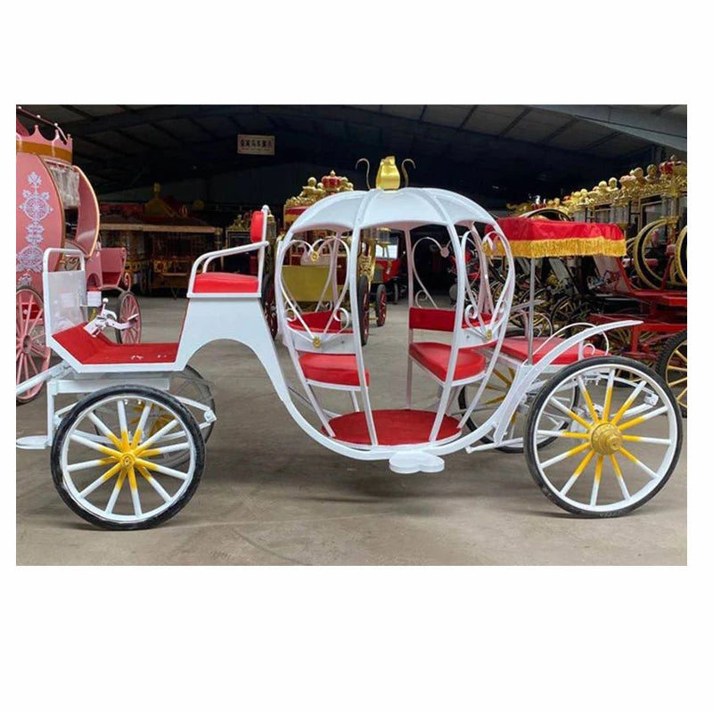 OEM Wedding Horse Carriage with Electric Power for Sale European Style Luxury Pumpkin Princess Horse Drawn Carts Dutch