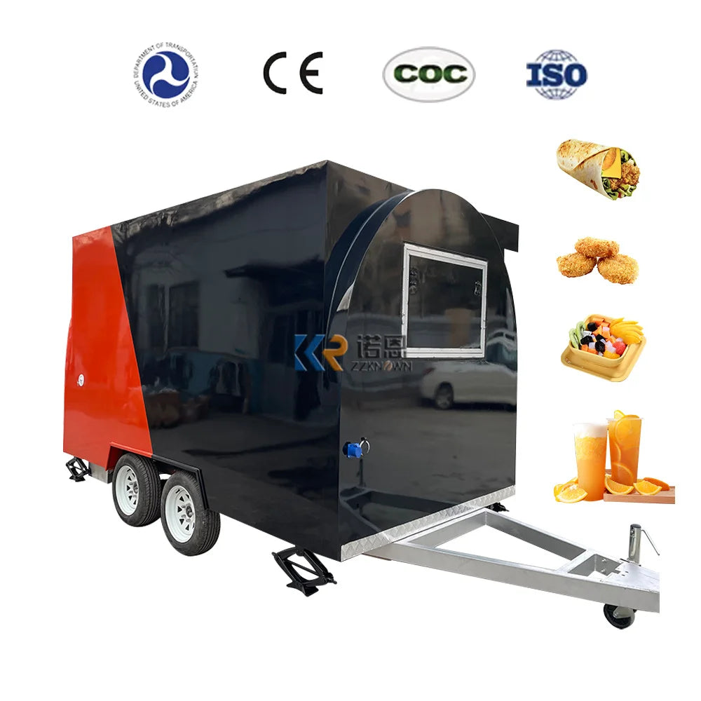 CE Approved Mobile Fast Food Truck Trailer  Fully Equipped Food Truck Trailers with Full Kitchen Equipment