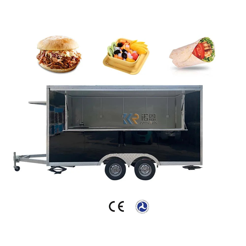 Fast Food Trailer Hot Fog Food Cart Van Mobile Catering Truck Display Pizza For Sale Thailand USA