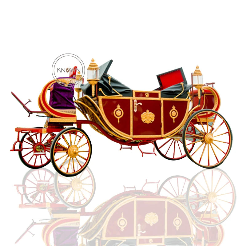 OEM Electric Horse Drawn Carriage Customized Sightseeing Cart Classical Cabriolet Horse Wagon for Sale