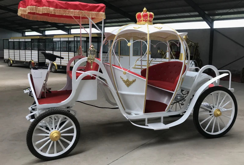 OEM Wedding Horse Carriage with Electric Power for Sale European Style Luxury Pumpkin Princess Horse Drawn Carts Dutch