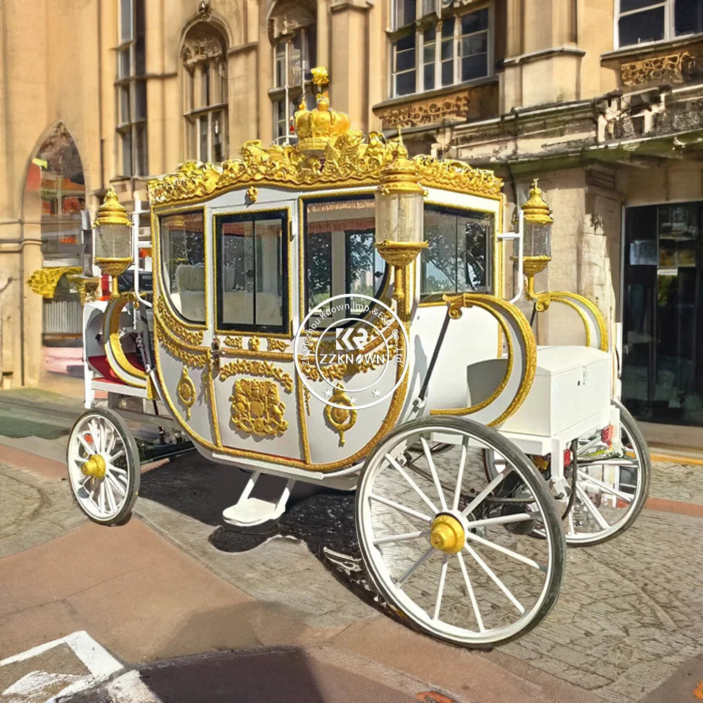 OEM Electric Christmas Horse Carriage Royal Carriages For Special Events English Style Sightseeing Limousine