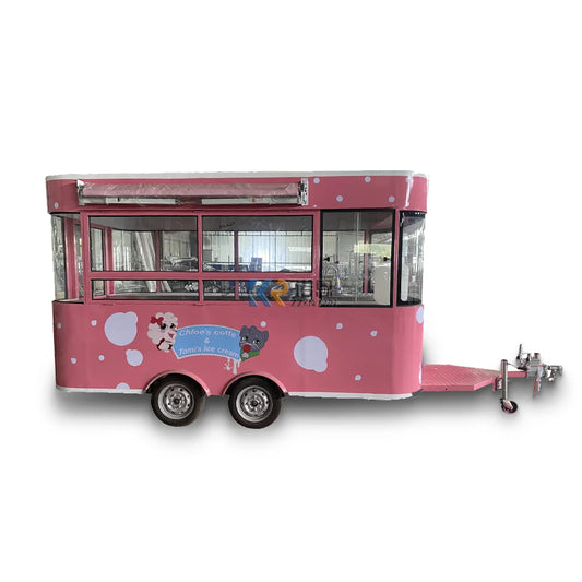 Mobile Fast Food Concession Vending Van Food Truck China Stainless Steel Food Trailer