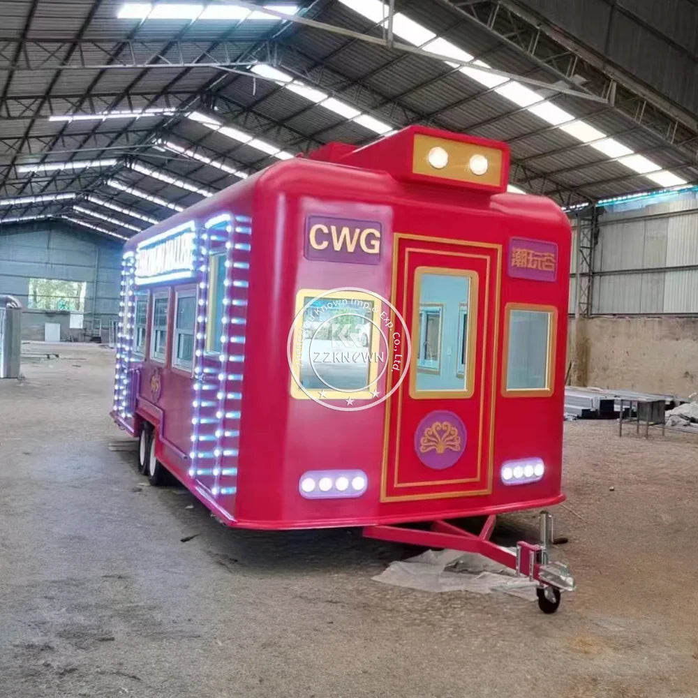 Remolque de comida para tacos con concesión de restaurante callejero Camión de comida eléctrico totalmente equipado usado Carrito de comida expendedora