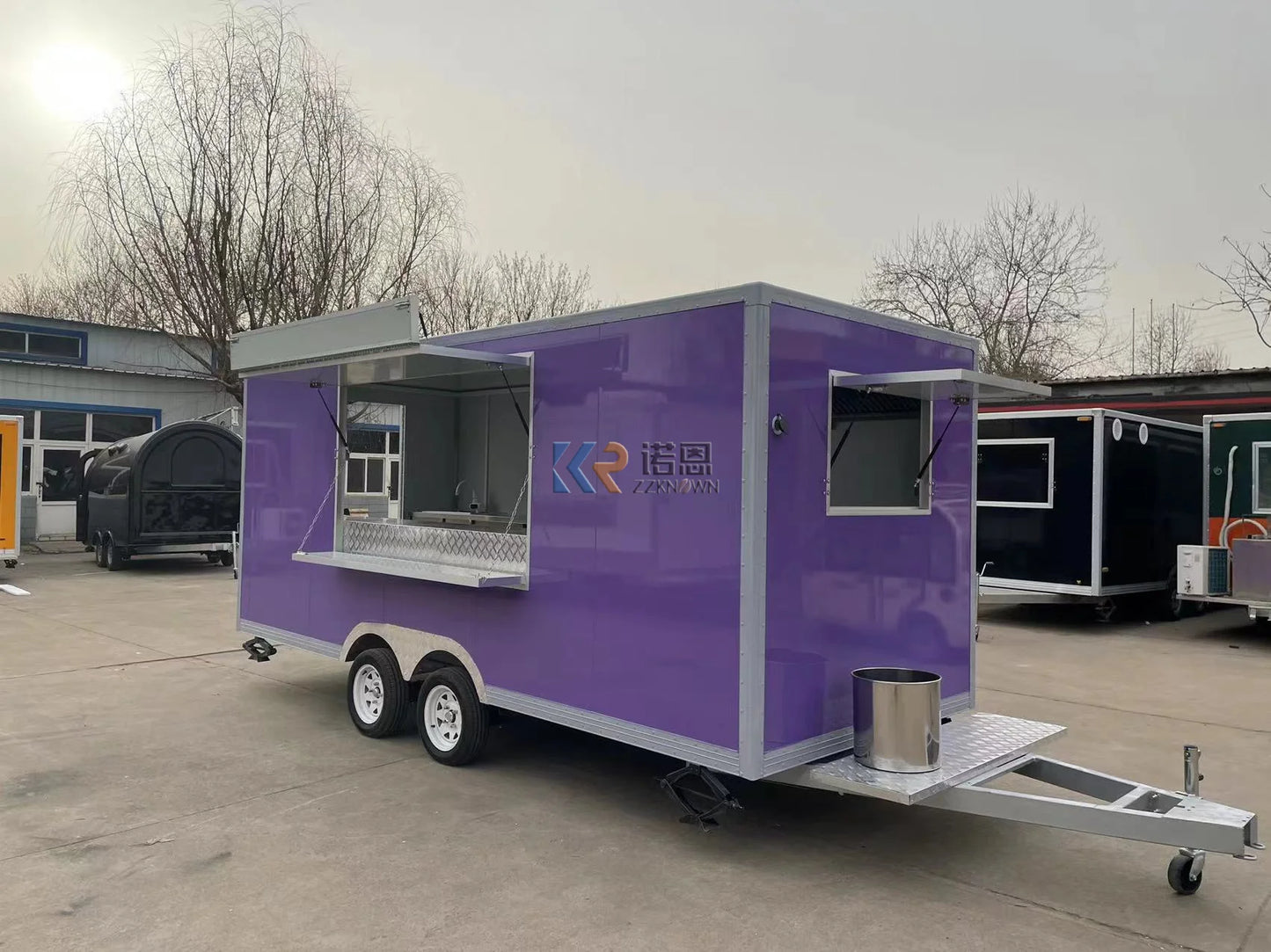 Customized Food Truck Para Comida Mobile Pizza Burger Ice Cream Coffee Custom Food Trailer With Full Kitchen Equipments