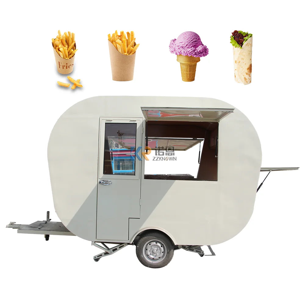 Nouveau design de mode remorque de nourriture chariot de barbecue mobile camion hot-dog café extérieur rue caravane kiosque