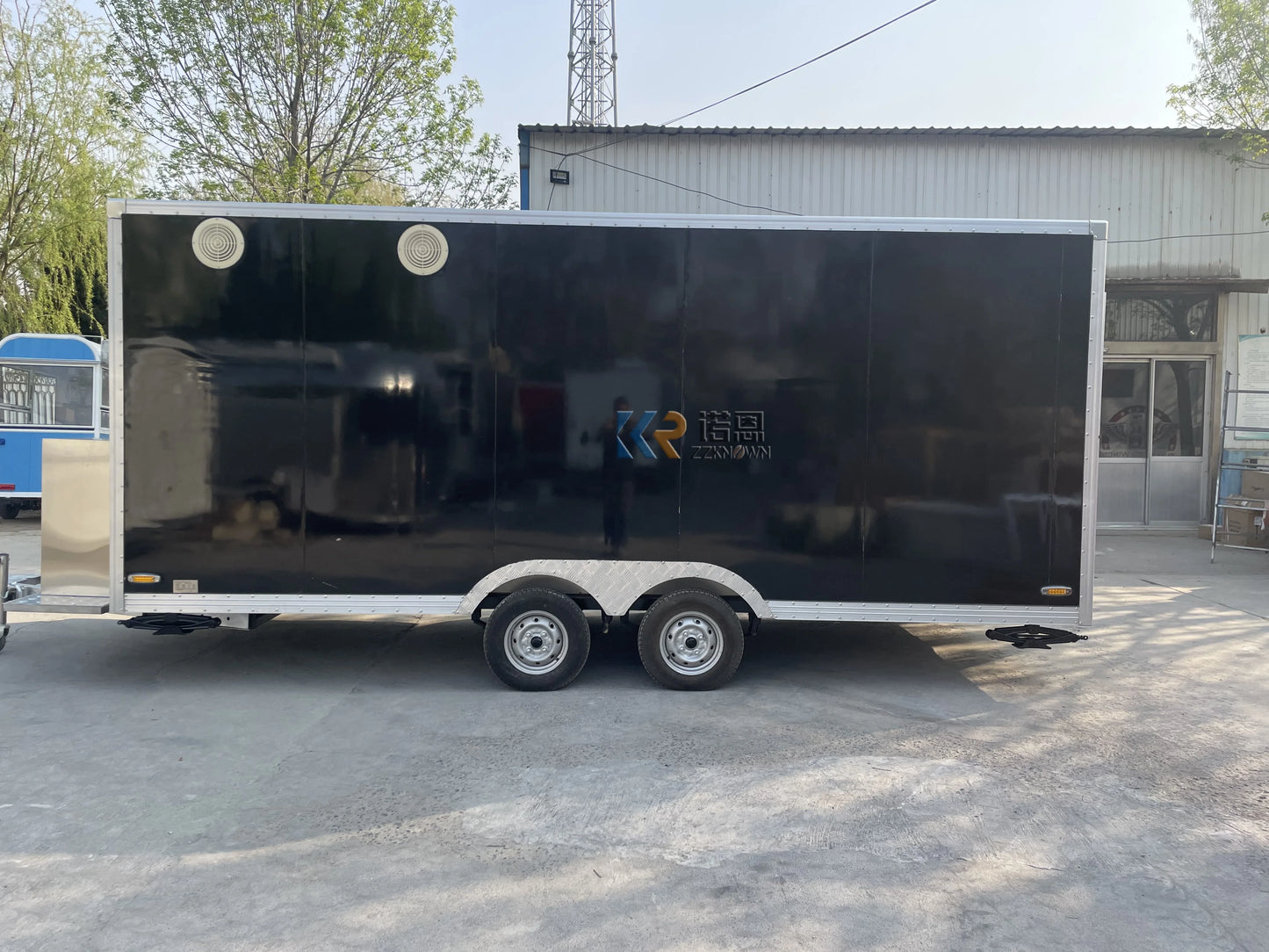 OEM 5m Square Model Fully Equipped Food Truck  Customized Concession Food Cart Bubble Tea Coffee Vending Food Trailer