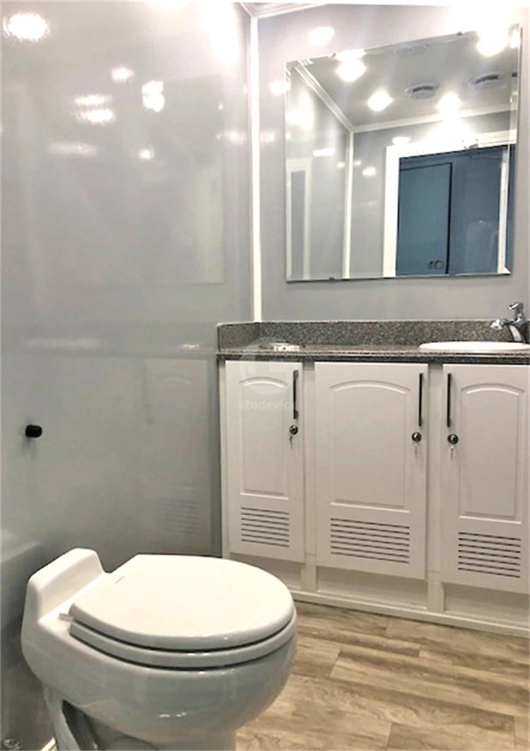 Remolque de lujo portátil con dos puestos a la venta, disponible en todo el mundo, con baños VIP, remolque con baño móvil