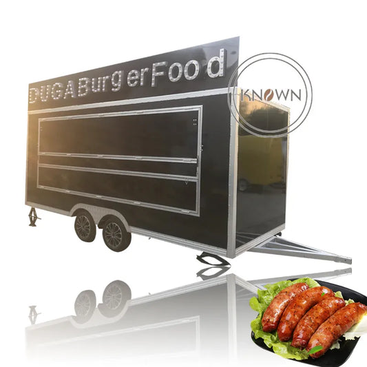 2023 New Big Food Truck Mobile Trailer European Hot Dog Cart Fully Equipped Ice Cream Coffee Fast Food Truck