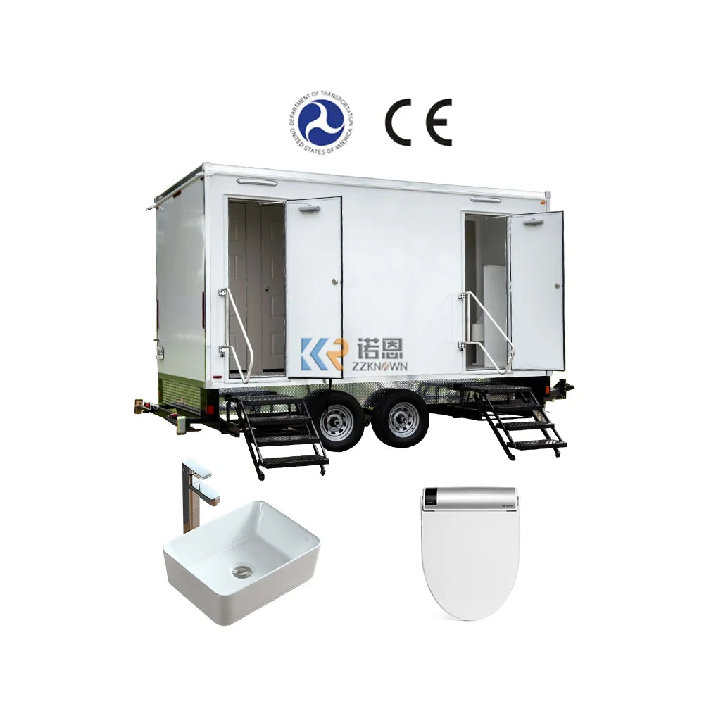 2023 Luxury Most Popular Toilets Plastic Outdoor Cheap Portable Mobile Toilet Restrooms Trailer