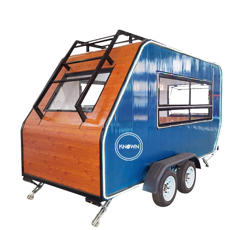 2023 Mobile Food Carts Trailer for Sale Catering Food Van Kiosk  Customized Hot Dog Breakfast Vending Truck